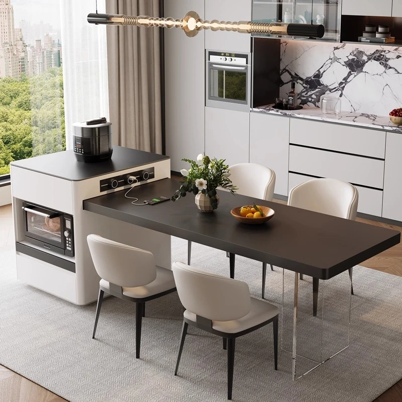 

Extendables Design Dining Tables Nordic Italian Black Modern Salon Dining Tables Kitchen Luxury Mesas De Comedor Home Furniture