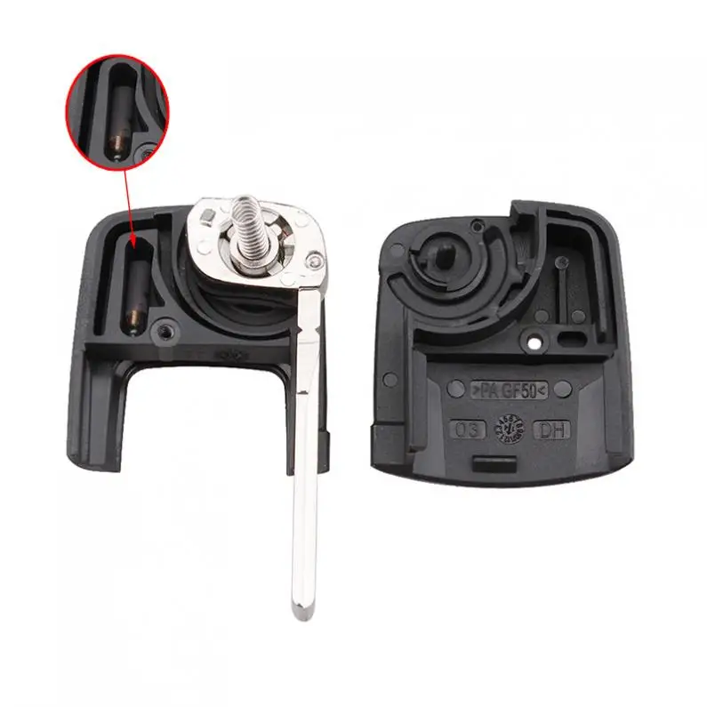 434MHz 3 Buttons Keyless Uncut Flip Remote Key Fob with ID48 Chip 1J0959753DA Fit for Beetle/VW/Skoda/Passat/Bora1998-2010