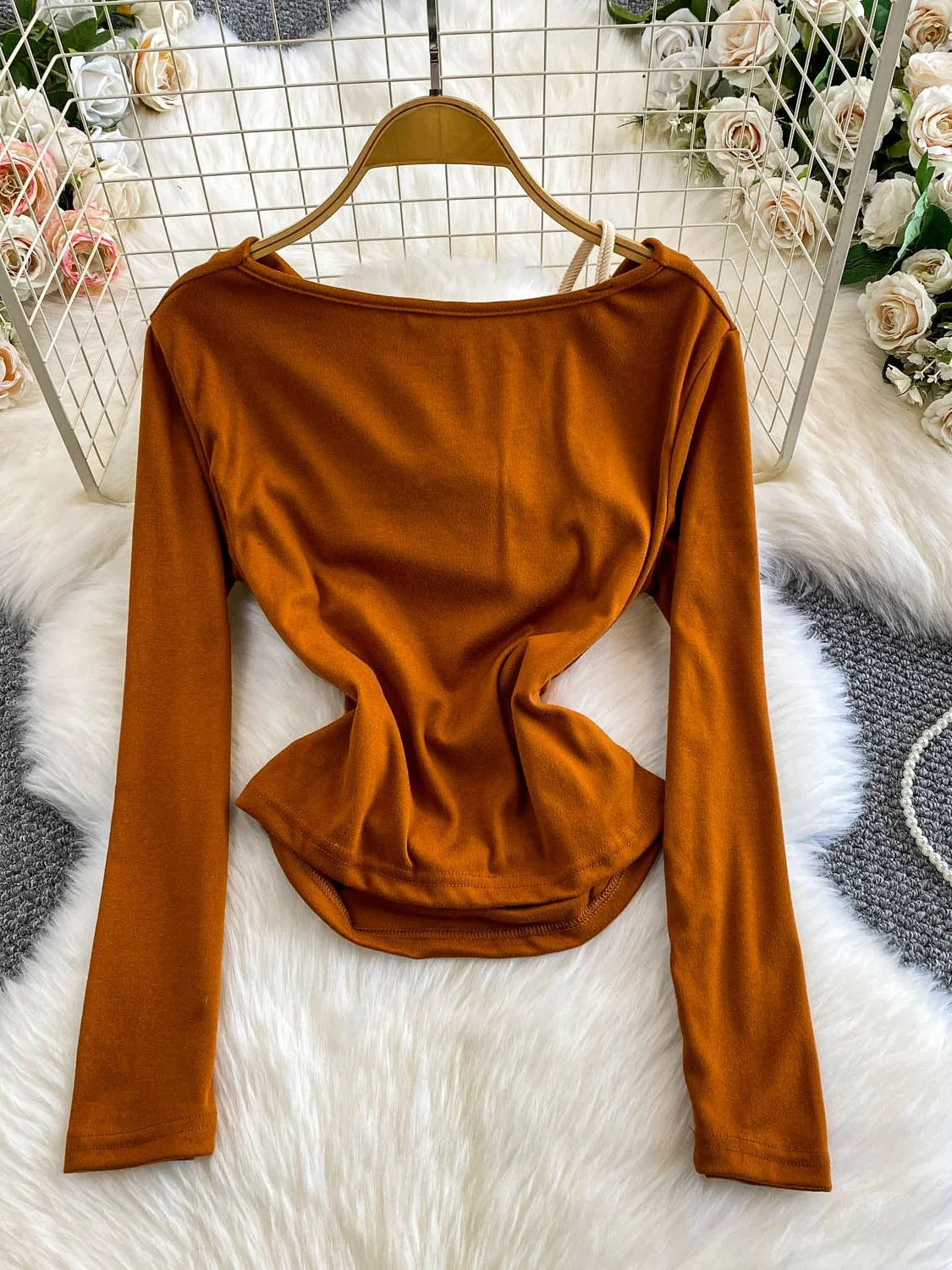 T-shirt da donna sexy slim fit con giunture floreali a vita alta lunga Sve abbigliamento casual quotidiano Ocn anti-ballansione senza imbottitura sul petto