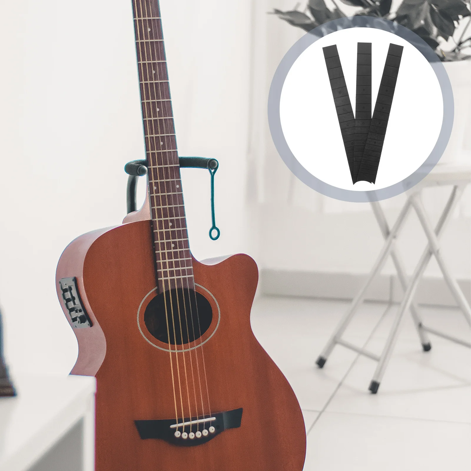 

3Pcs Guitar Neck Replacement ABS Material Headless Design for Folk Acoustic Guitars Professional Beginner Friendly