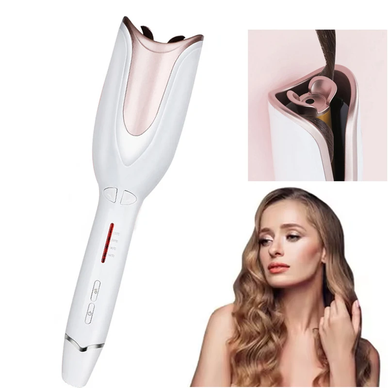 自動巻き髪アイロン-エアカーラーワンド-1インチ回転式マジックカーリングアイロン-サロンツール-スタイリング用カーラー