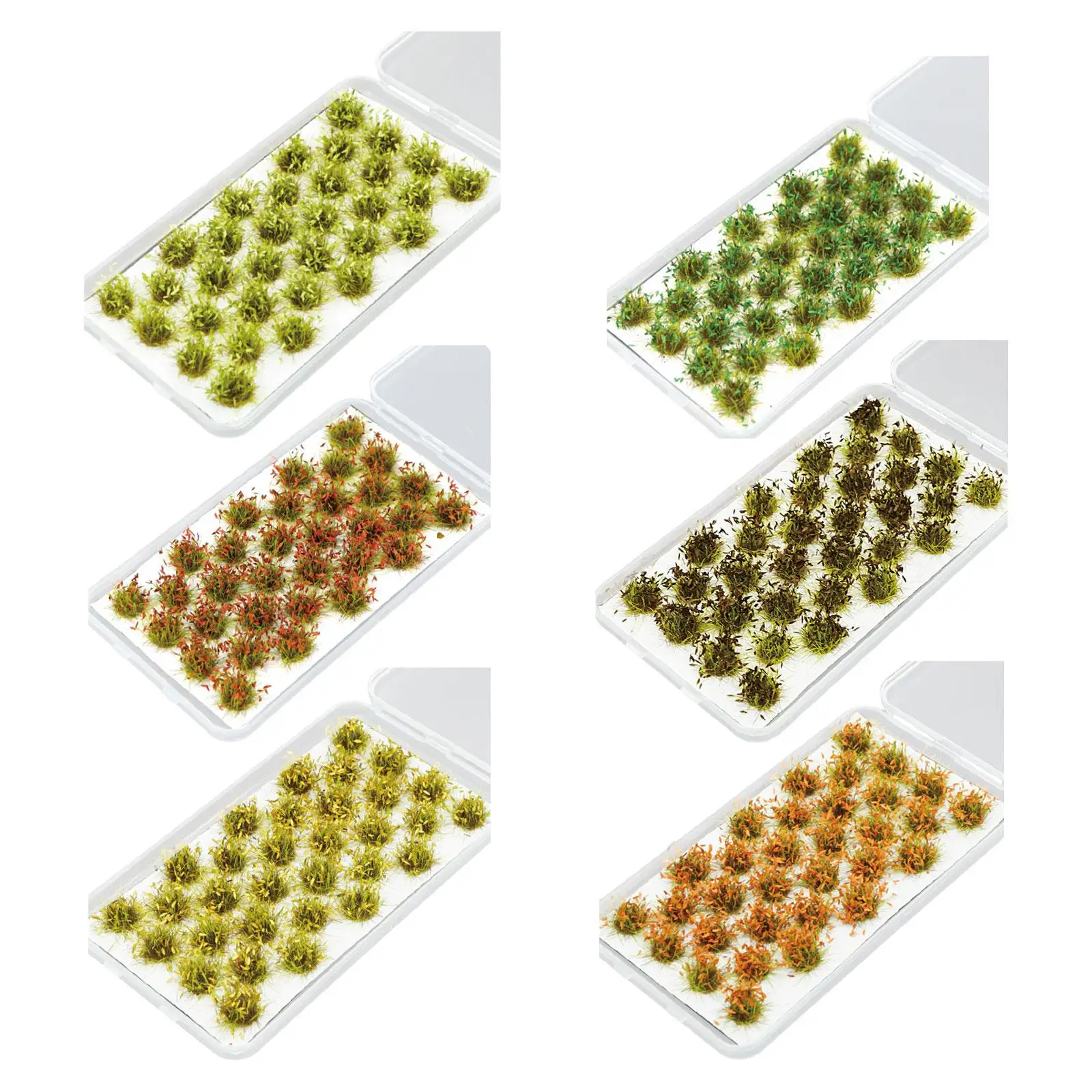 32Pcs Grass Tuft Model, Miniature Flower for Building Model Kits Decoration