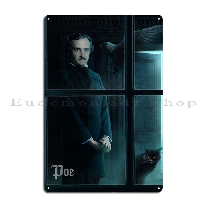 Edgar Allan Poe Concept Metal Plaque Poster Cinema Pub Design Cinema Decoration Tin Sign Poster