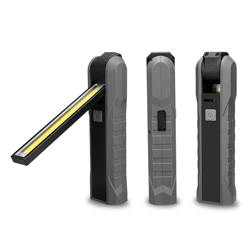 ไฟกลมแบบพับได้ไฟ USB สำหรับซ่อมรถยนต์แบบแม่เหล็กชาร์จไฟได้4โหมดตัวแสดงกำลังไฟฉุกเฉินกลางแจ้ง