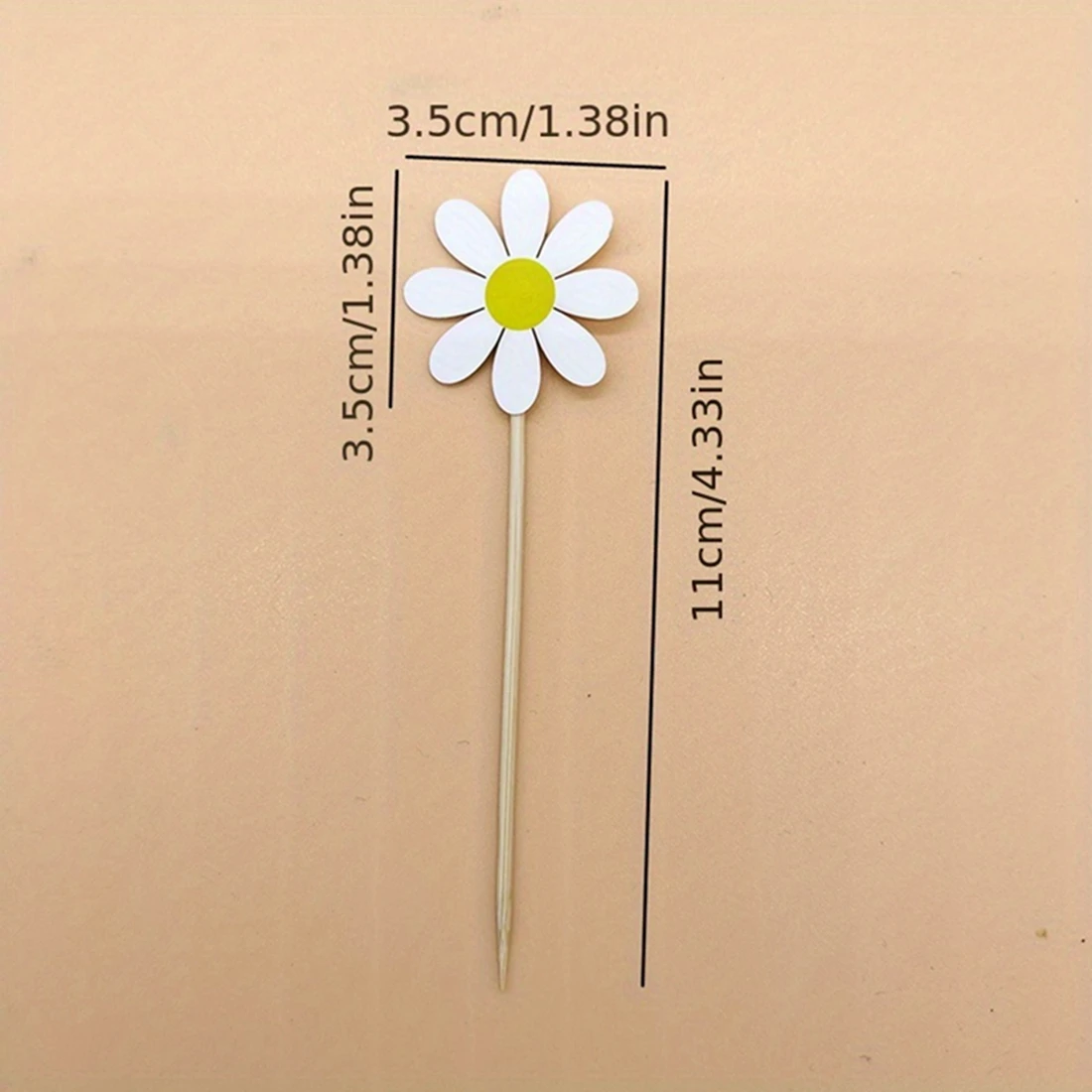 20 Stück Daisy Cake Topper Weiße Gänseblümchen Blume Cupcake Topper Kuchen Dekor Hochzeit Geburtstag Party Dekoration Lieferungen – Detail 6