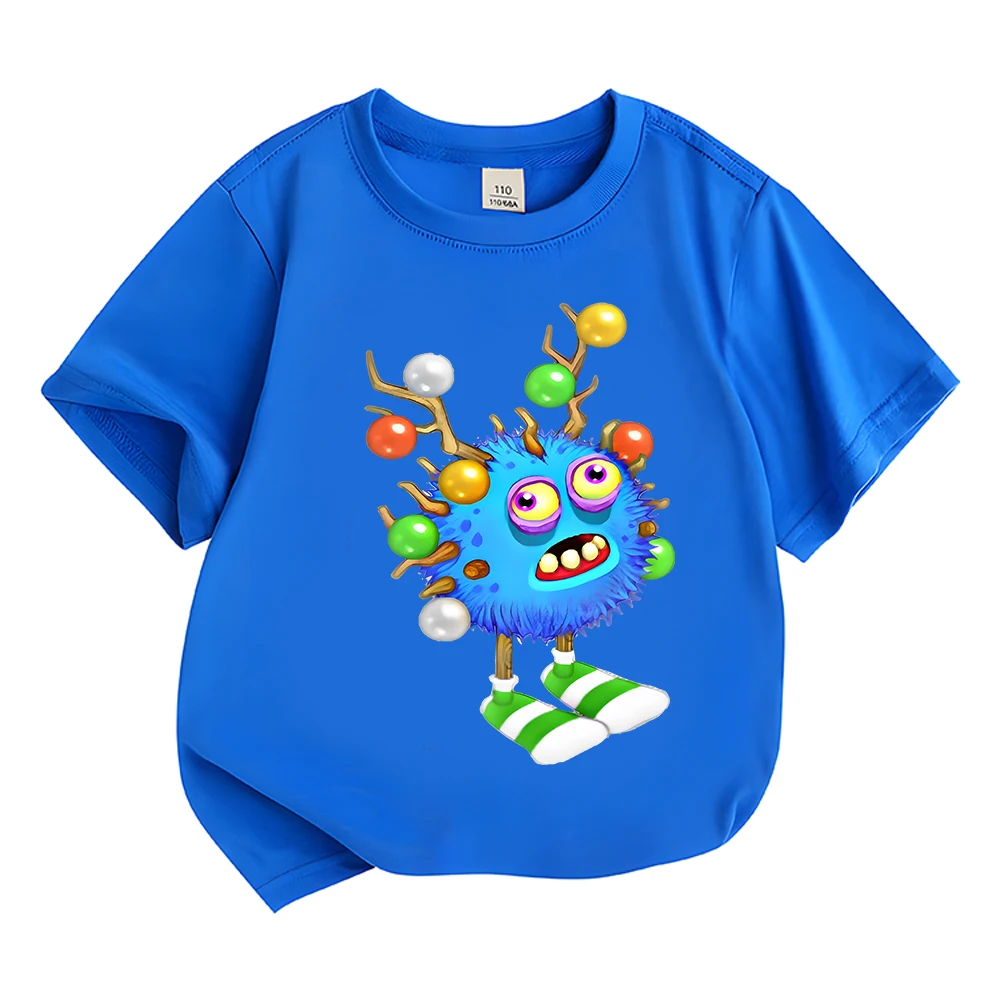 

Kids T-shirt My Singing Monsters Printing Short-sleeved Suit Size Table Short Sleeves Kids Holiday Gift Cartoon Children's Tees