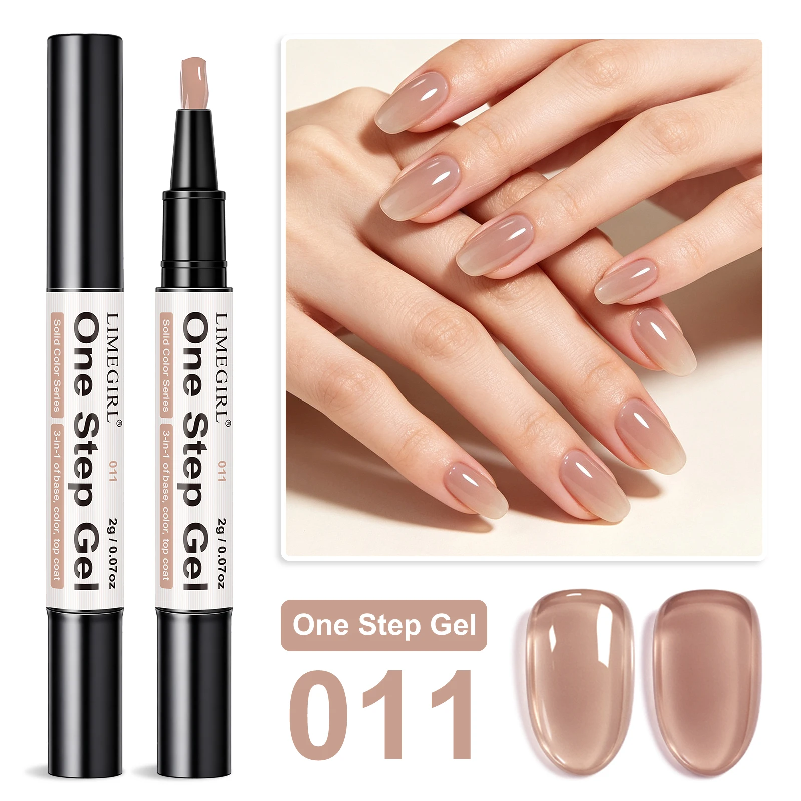 LIMEGIRL 48 Farben Gel-Nagellackstift, 3-in-1-Gel-Nagellack, schnell trocknender, langlebiger Graffiti-Malpinsel für Reisen im Freien
