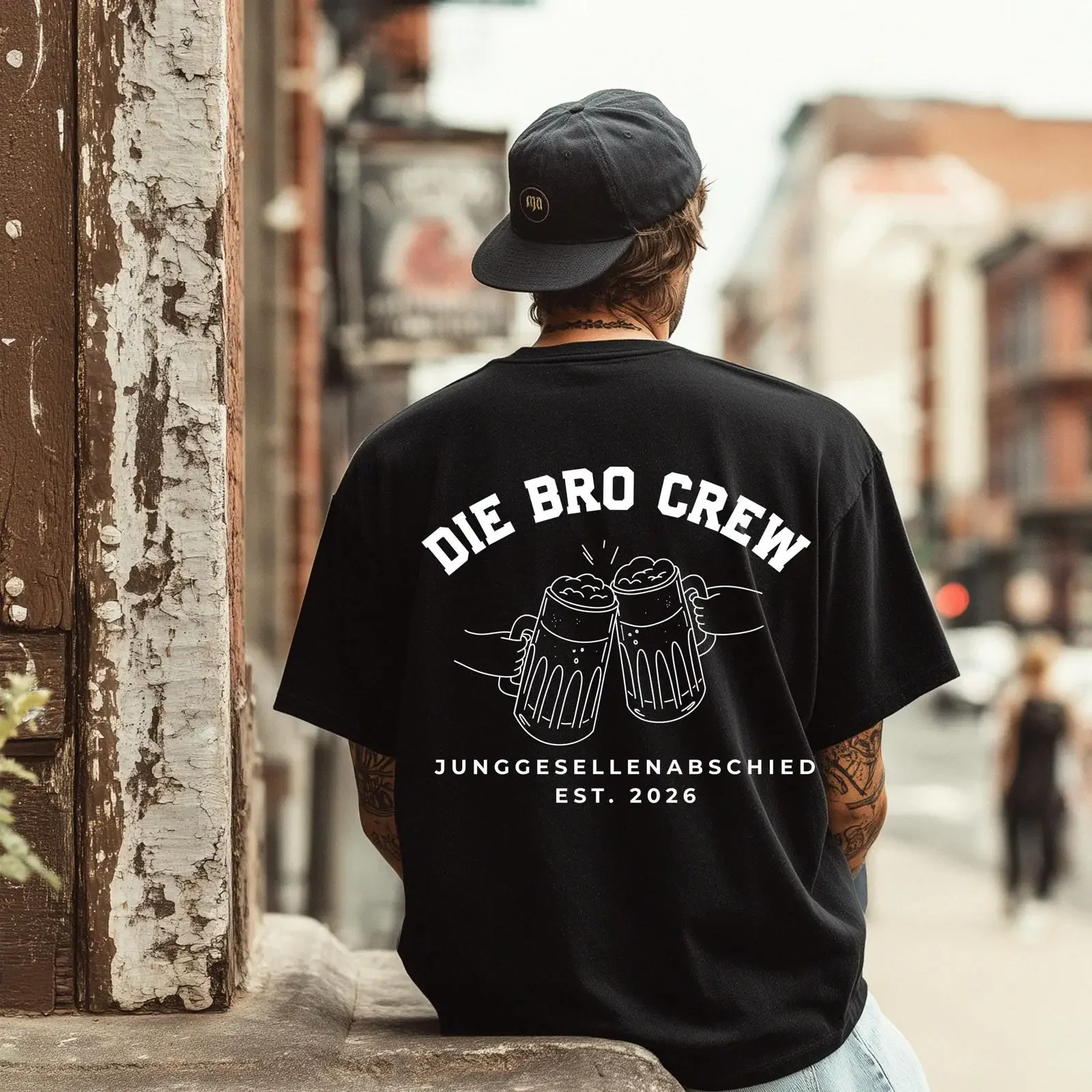 Men's Die Bro Crew 2026 Bachelor Party T Shirt Personalized Groom Groomsman Stag Do Outfit Funny Beer  vintage Washed