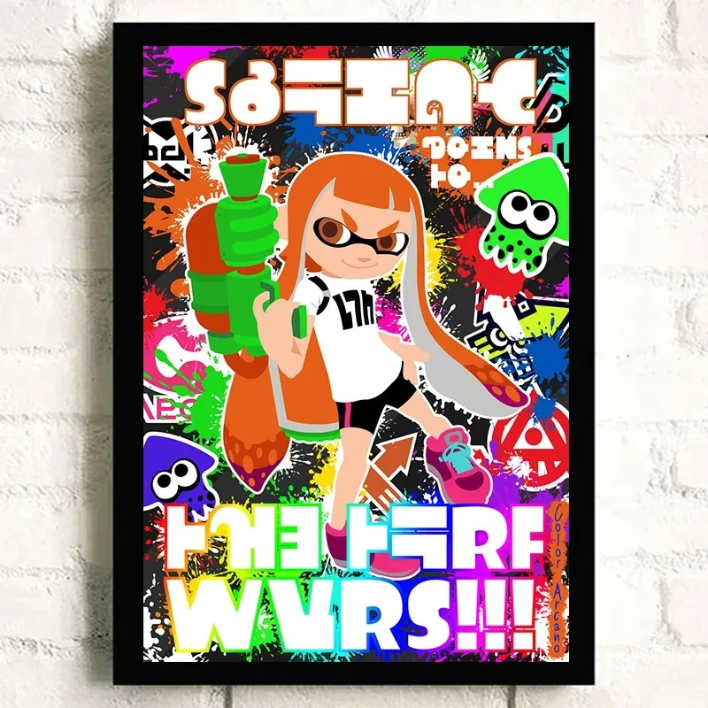 Classic Game Splatoon 3 Poster Anime Painting Art Canvas Printing Wall Home Living Room Internet Bar Decoration Hanging Painting