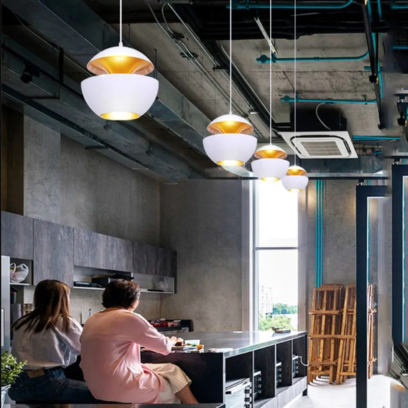 Lustres LED Nórdicos com Post Moderno, Lâmpada pingente de Apple, Decoração de cozinha e restaurante, Sala de jantar, Iluminação suspensa