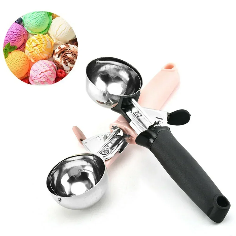 Stainless Steel Ice Cream Spoon Cookie Scoop Watermelon Fruit Baller Ice Ball Maker Summer Ice Cream Scoops Kitchen Tools