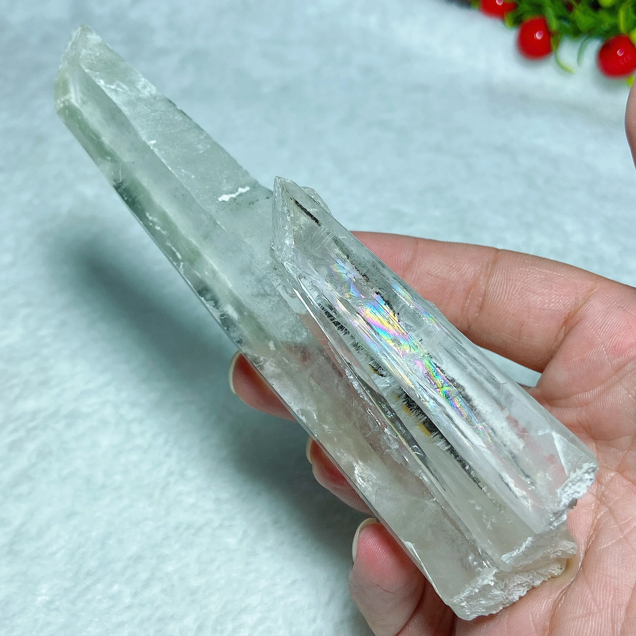 Healing Natural Crystal Clear Quartz Strip Stick Specimen Raw Gemstones High Quality Mineral Energy Home Decorations Gift Ore