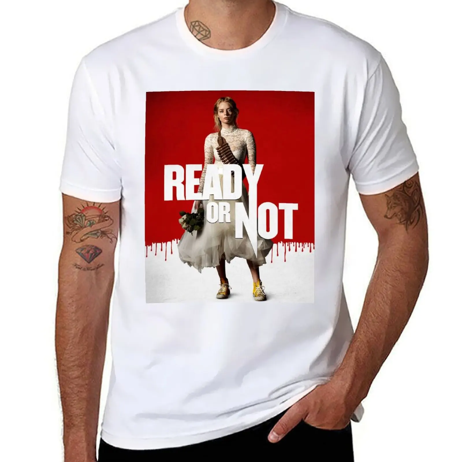 

Ready Or Not Movie Posterr T-Shirt t shirts for man graphic tees man t shirt graphic T-Shirt