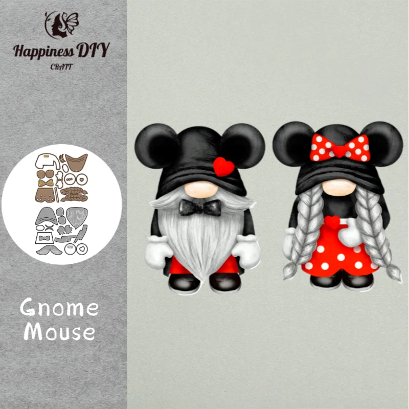 

Mouse Gnome Metal Cutting Dies for DIY Scrapbooking Album Paper Cards Decorative Crafts Embossing Die Cuts