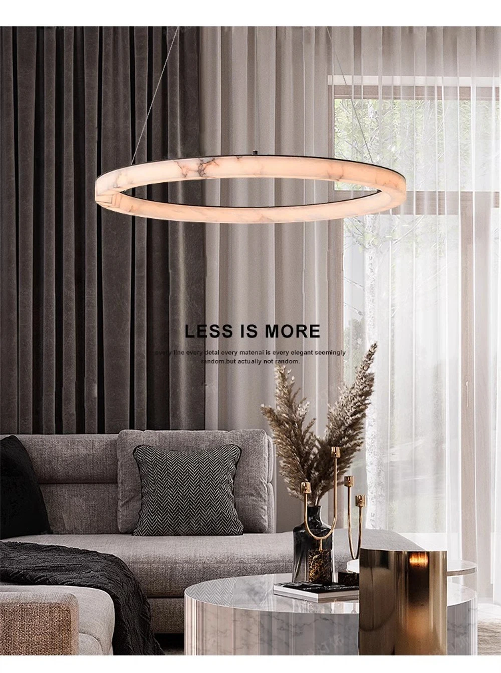 

LED Marble Series Circular Pendant Hanging Multi Style Pendant for Living Room and Dining Room YX815TB
