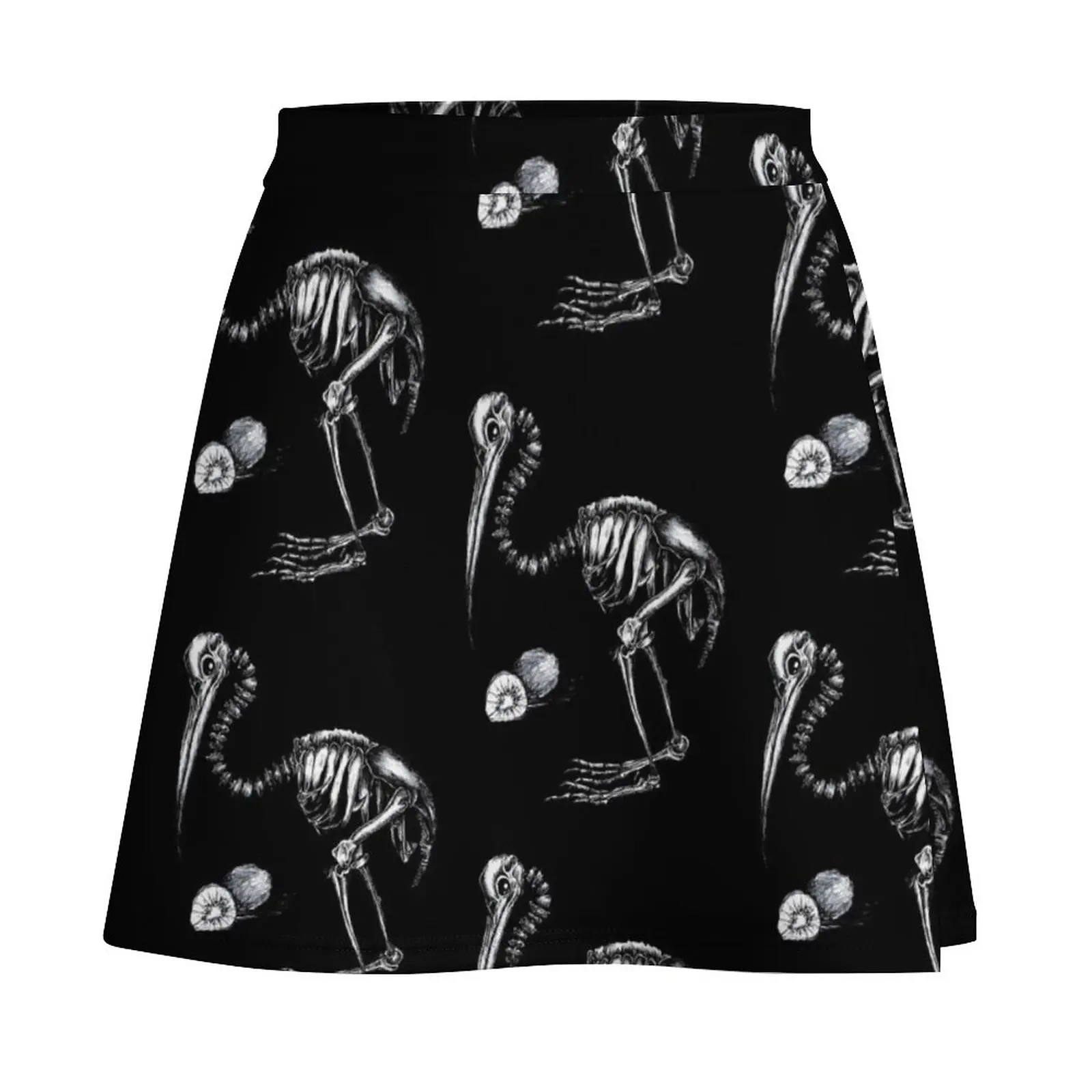 Bone animals: Kiwi, Absurd Art Mini Skirt korean style clothing dress women summer kawaii skirt