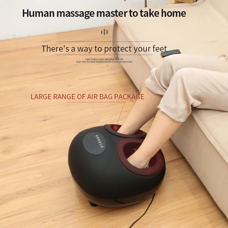 مدلك شياتسو للقدم مع EMS وضغط الهواء - الاهتزاز الكهربائي والعلاج الحراري، تصميم الأسطوانة اليابانية لاسترخاء القدم بالكامل)