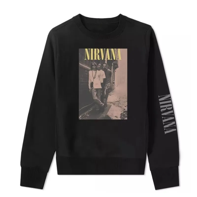Nirvana Nevermind Tracklist – Grafik-Sweatshirt mit Rundhalsausschnitt für Herren und Damen, Vintage Y2K Streetwear Pullover – Detail 3