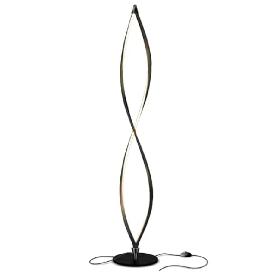 

Twist Floor Lamp Bright Tall Lamp for Offices Modern LED Spiral Lamp for Living Rooms Dimmable Standing Lamp with Sturdy Base f