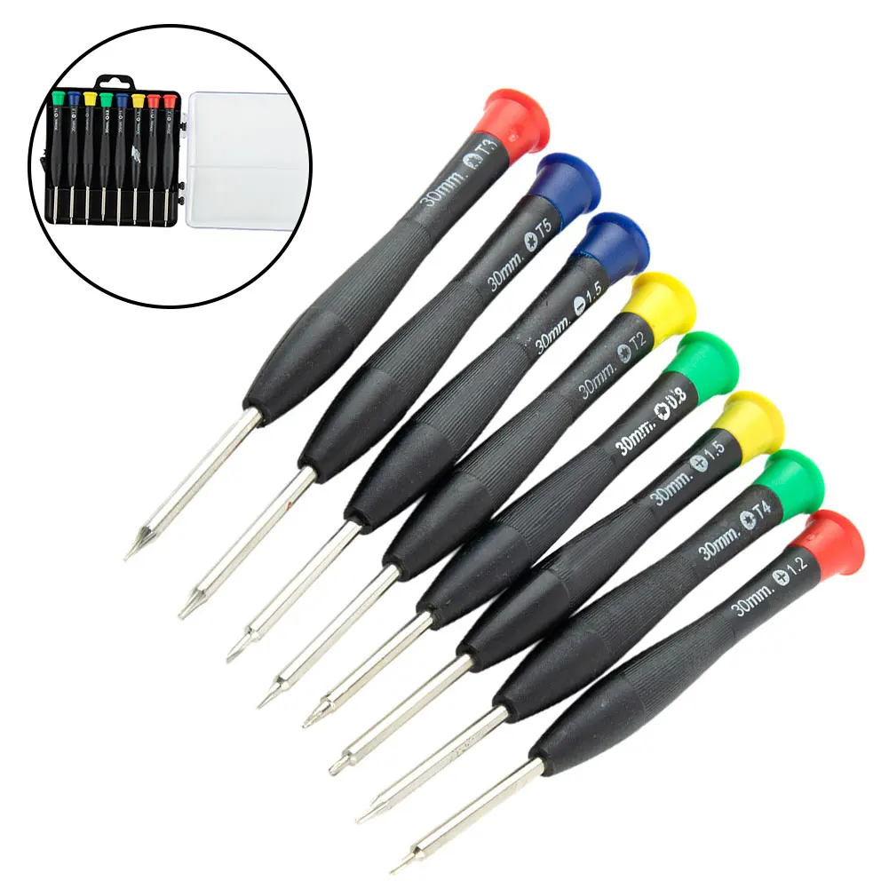 8pcs Precision Torx Cross Screwdriver Set Repairing Tool T3 T4 T5 PH000 SL1.5 Herramientas De Mano Ferramentas Manuais Set