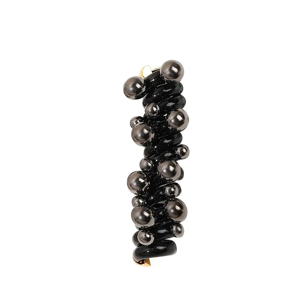 New Telephone Wire Elastic Hair Band Pearl Hair Accessories Phone Cord Hair Tie Bubble Braid Hair Band Women
