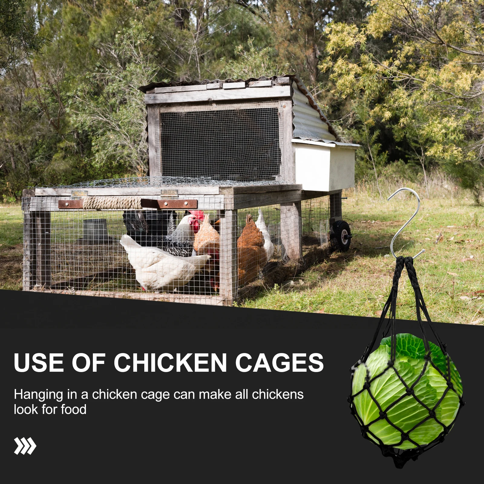 

Hanging Foraging Bag Chicken Feeding Basket Veggies Net Pet Bird Food Chicks Mesh Supplies Lightweight Practical Environmentally