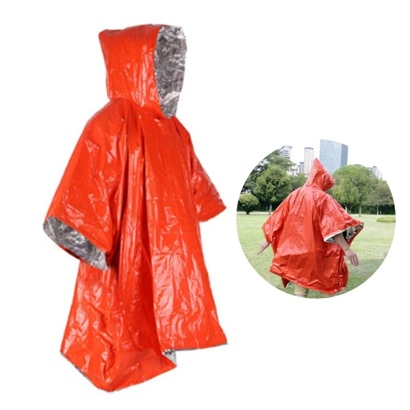 Portable Outdoor Raincoats Warm Thermal Hiking Rainwear Disposable Poncho