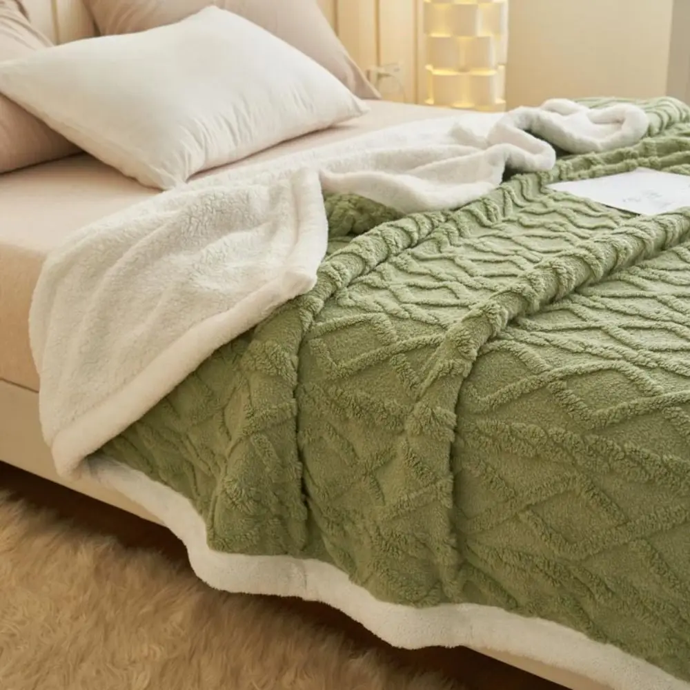 다기능 180*200cm 이중 레이어 플리스 담요 따뜻한 3D 자카드 담요 부드럽고 편안한 낮잠 담요 겨울용