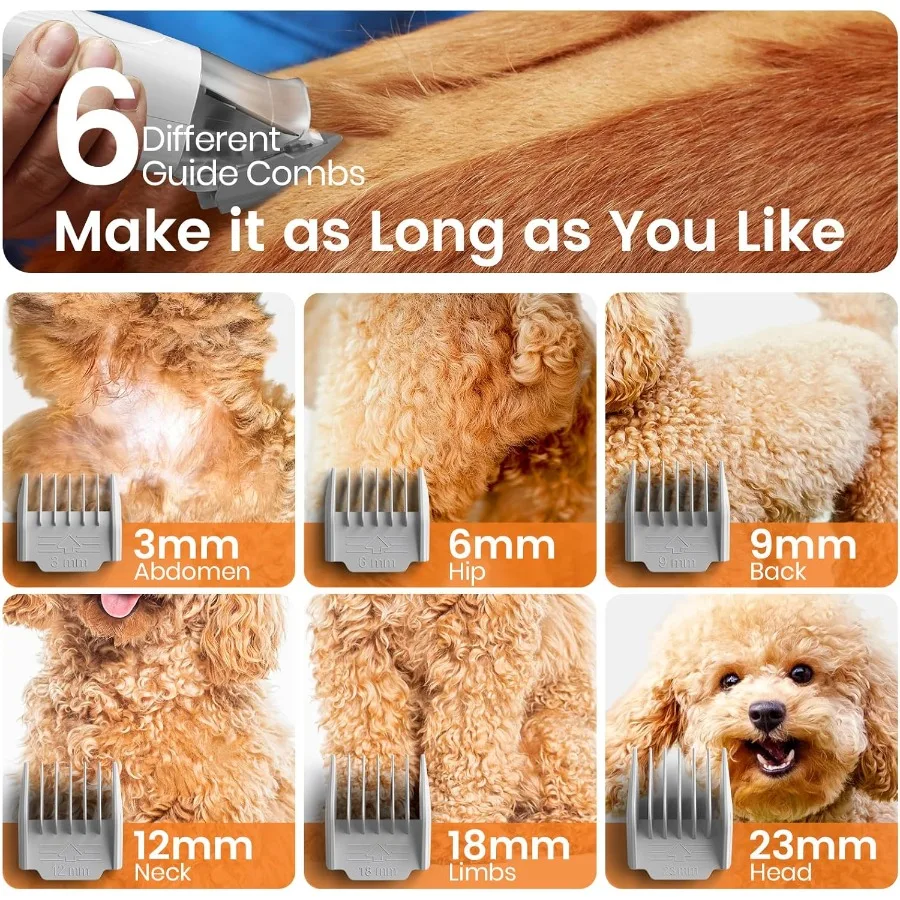 Efficient Dog Grooming Vacuum with Clipper Nail Grinder for Shedding Pet Hair Removal 1.5L Dust Cup Pet Grooming Tool Set Inclu