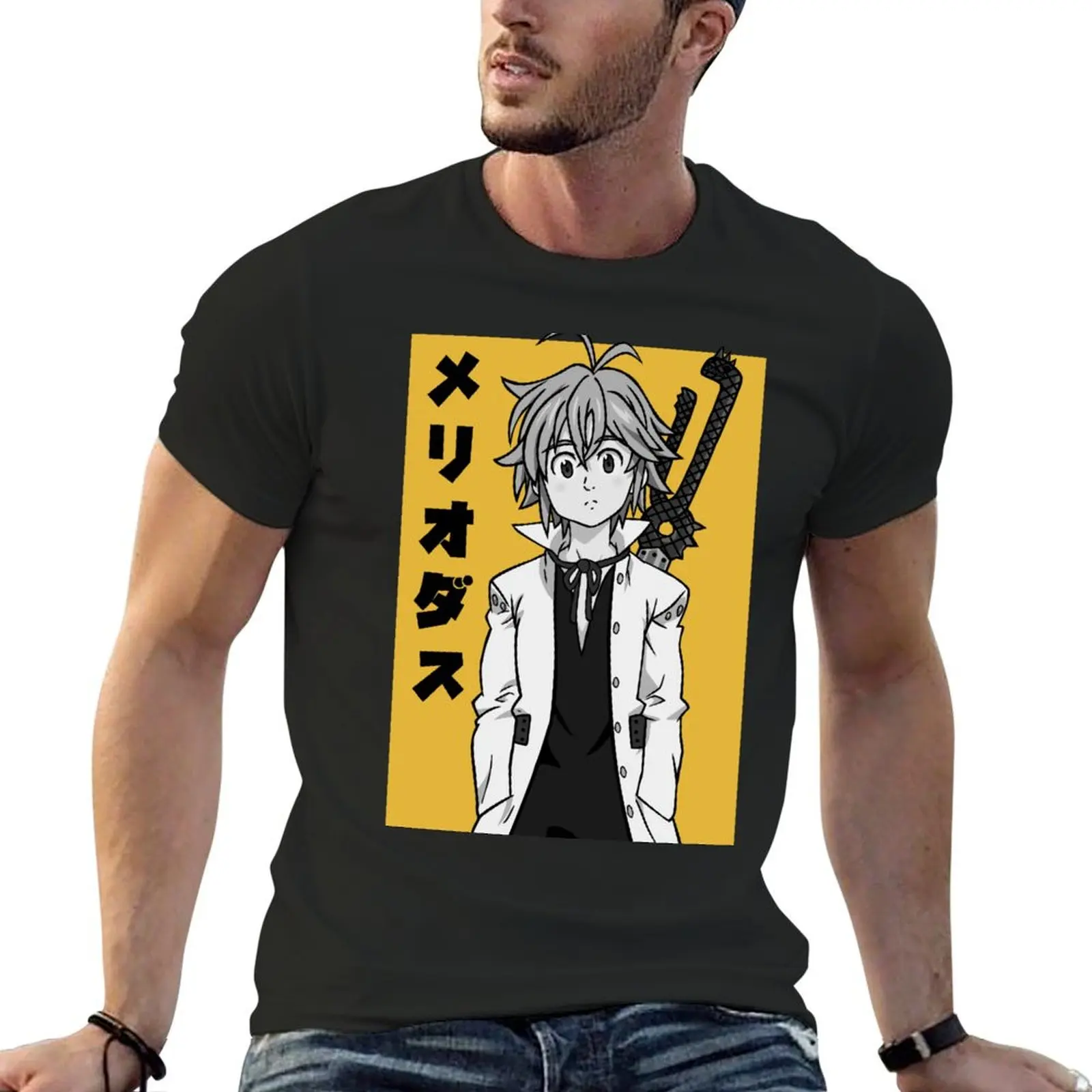 

Meliodas T-Shirt funnys blue archive vintage anime shirt sublime mens graphic t-shirts funny