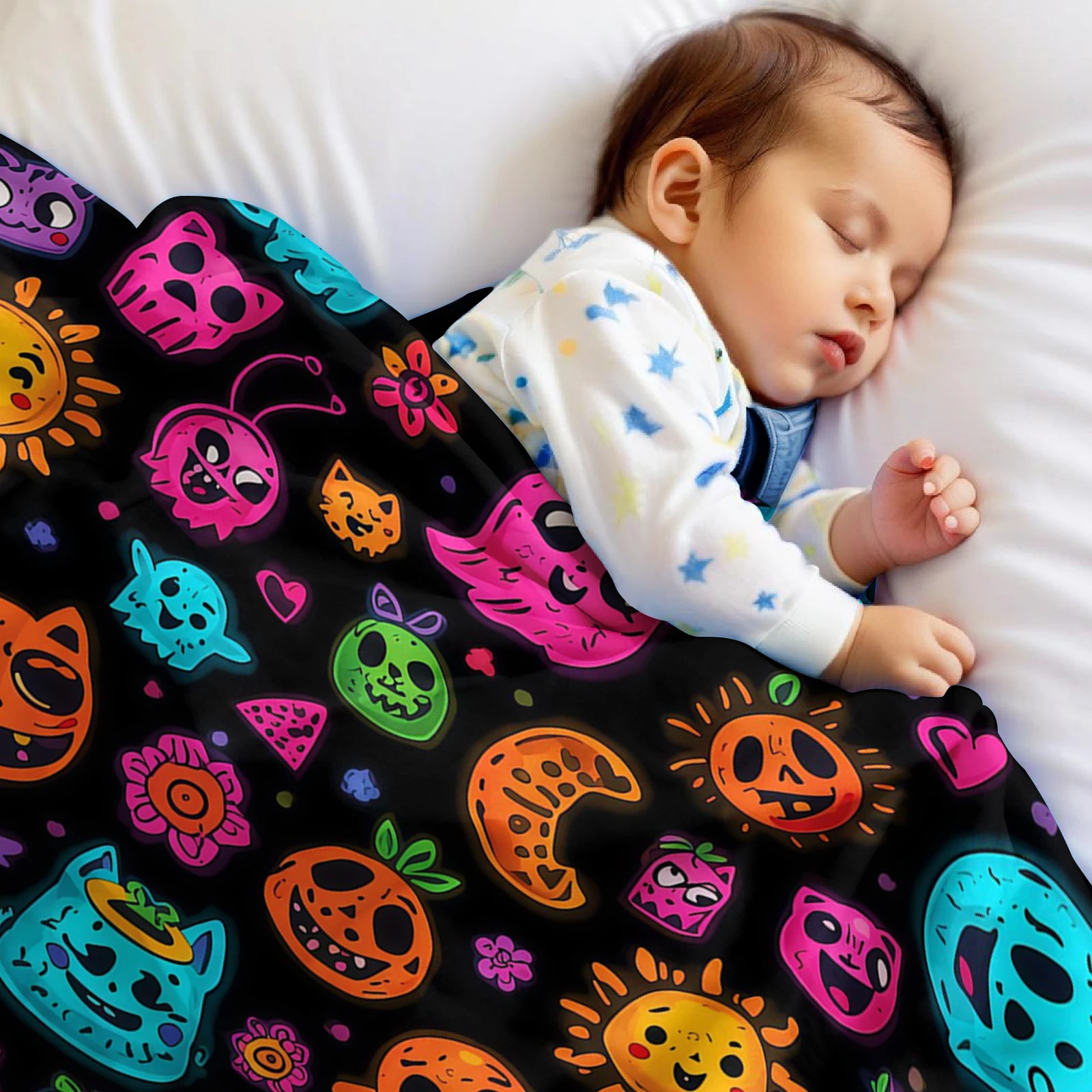 Neon Doodle Lightweight Microf - Christmas Throw Blanket ulasan dan harga