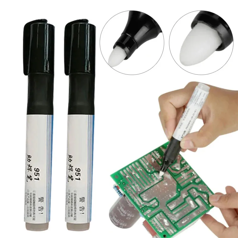 951 10ml 13cm Non-clean Low-Solid Soldering Rosin Flux Pen For Soldering Solar Panel DIY Power Panel Fpc/pcb/bga