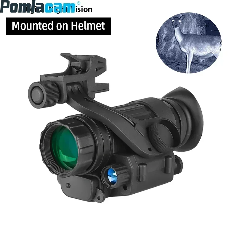 PVS-14 Head Mounted Patrol Hunting Infrared Night Vision, 2x28 Tactical Digital Monocular for Helmet, Built-in IR Illumination