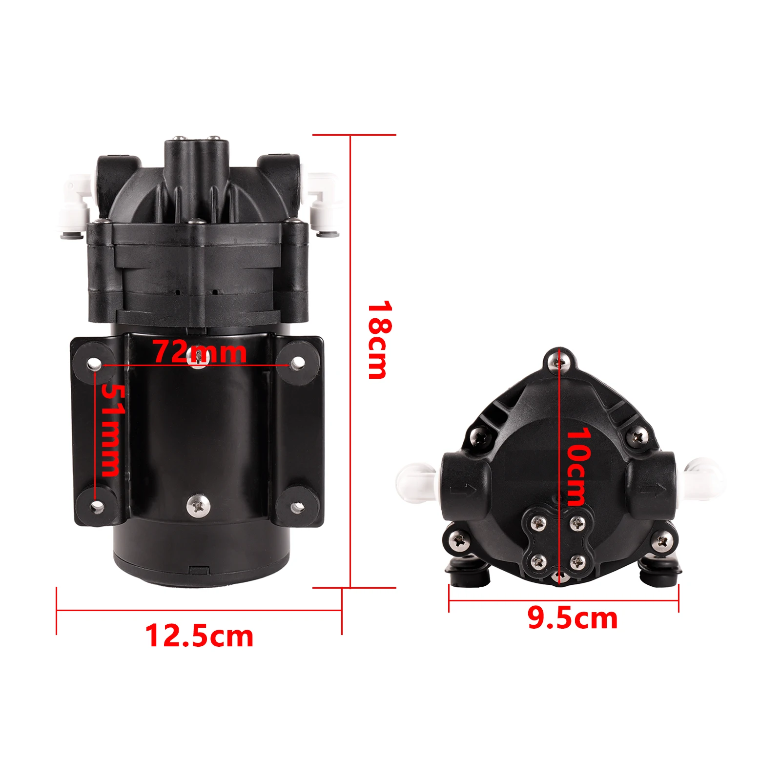 DC24V Electric Diaphragm Water Pump High Pressure Agricultural Garden Irrigation Car Washing Spray Water Pump