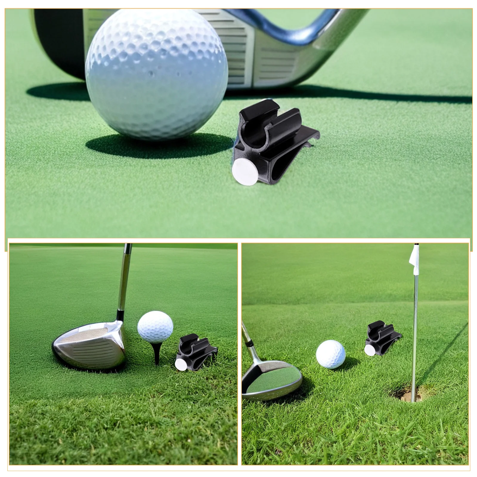 14 قطعة من مشبك حقيبة مضرب الجولف، حامل مضرب التثبيت الآمن لتعزيز الممارسة، ملحقات مشبك بلاستيكي خفيف الوزن