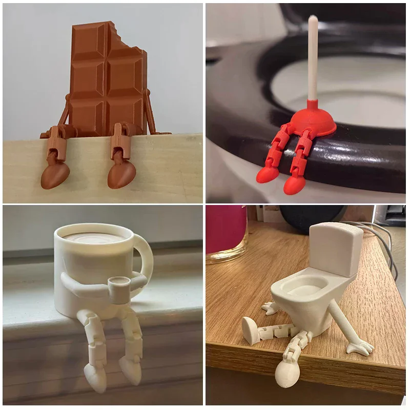 3D Printed Chocolate Sculptures With Movable Joints Realistic Chocolate Figurines Decorative Ornament Home Office Desktop Decor