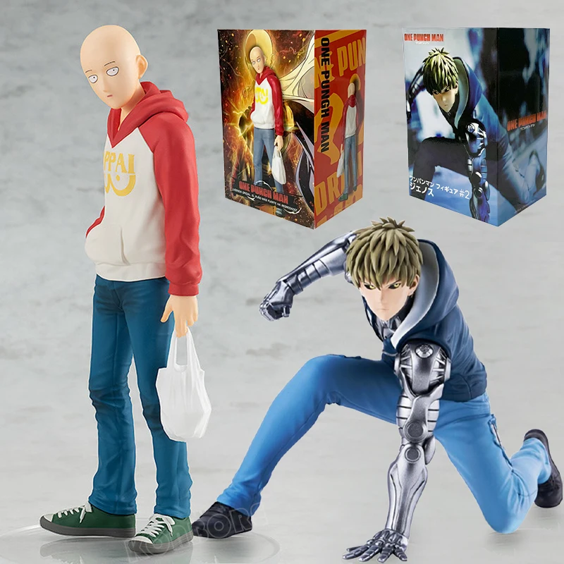 16cm um soco homem saitama anime figura genos/caped baldy figura de ação tatsumaki/jigoku no fubuki estatueta modelo boneca brinquedos presente