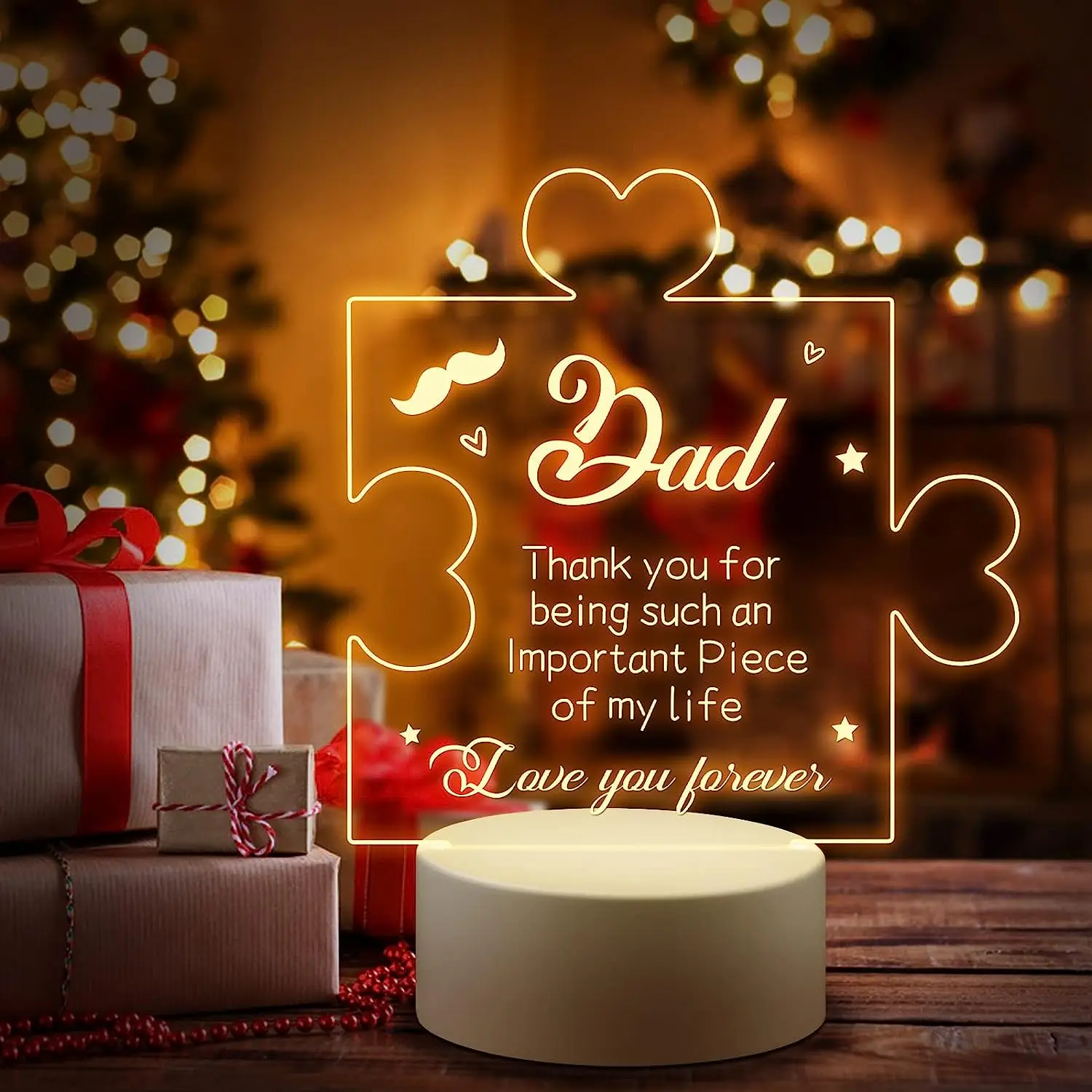 To My Dad NEW  Led Night Light For Home Room Decoration Nightlight Decor Children Hoom Gift 3D Lamp