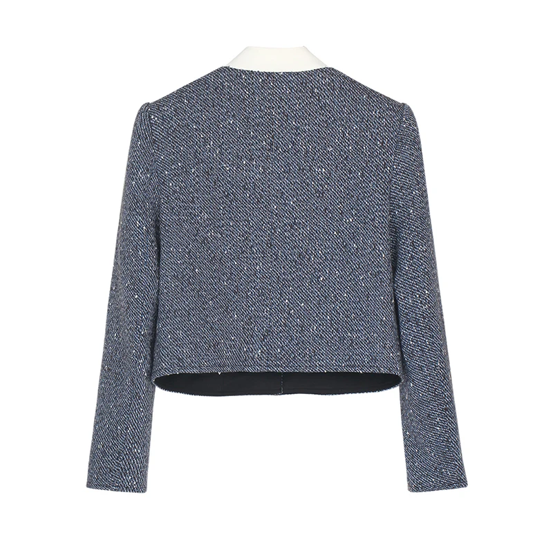 Carina Lau's fashionable and elegant temperament design sense short jacket+high waisted skirt two-piece set