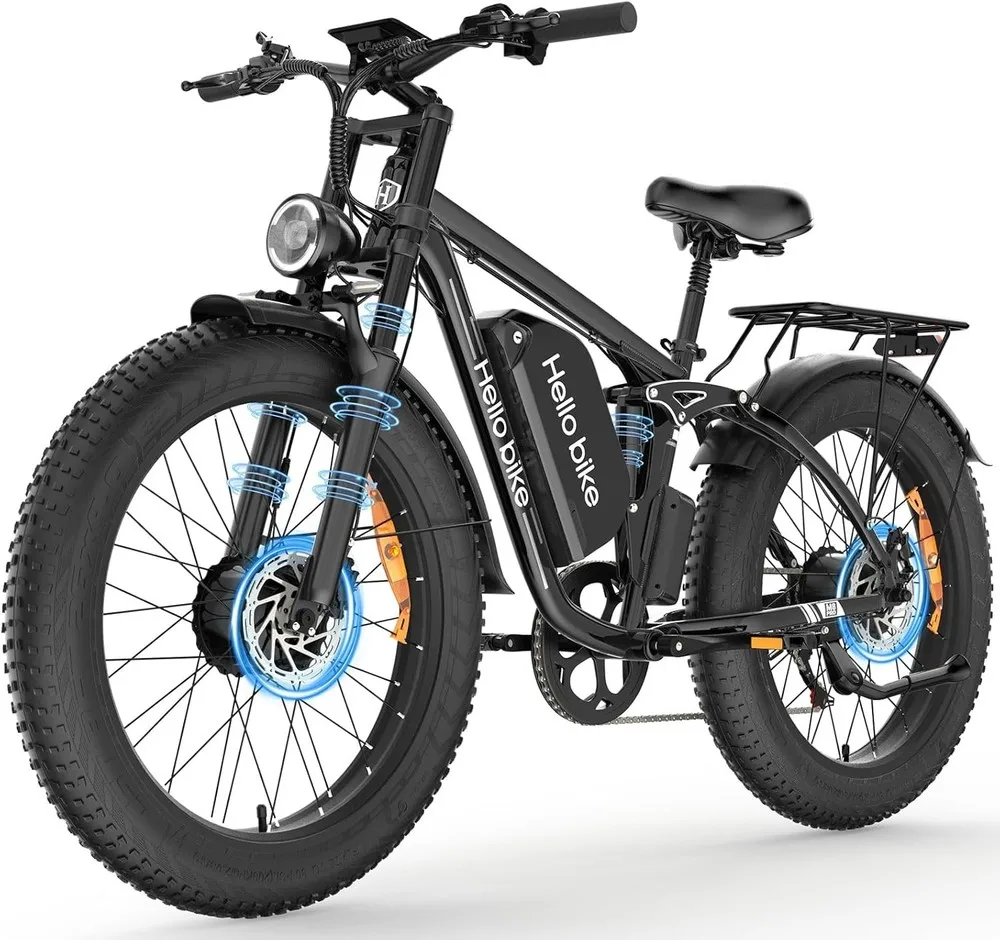 5000W Dual Motors Electric Bike for Adults 24" E Bike 45MPH 52V Mountain Bicycle image 5