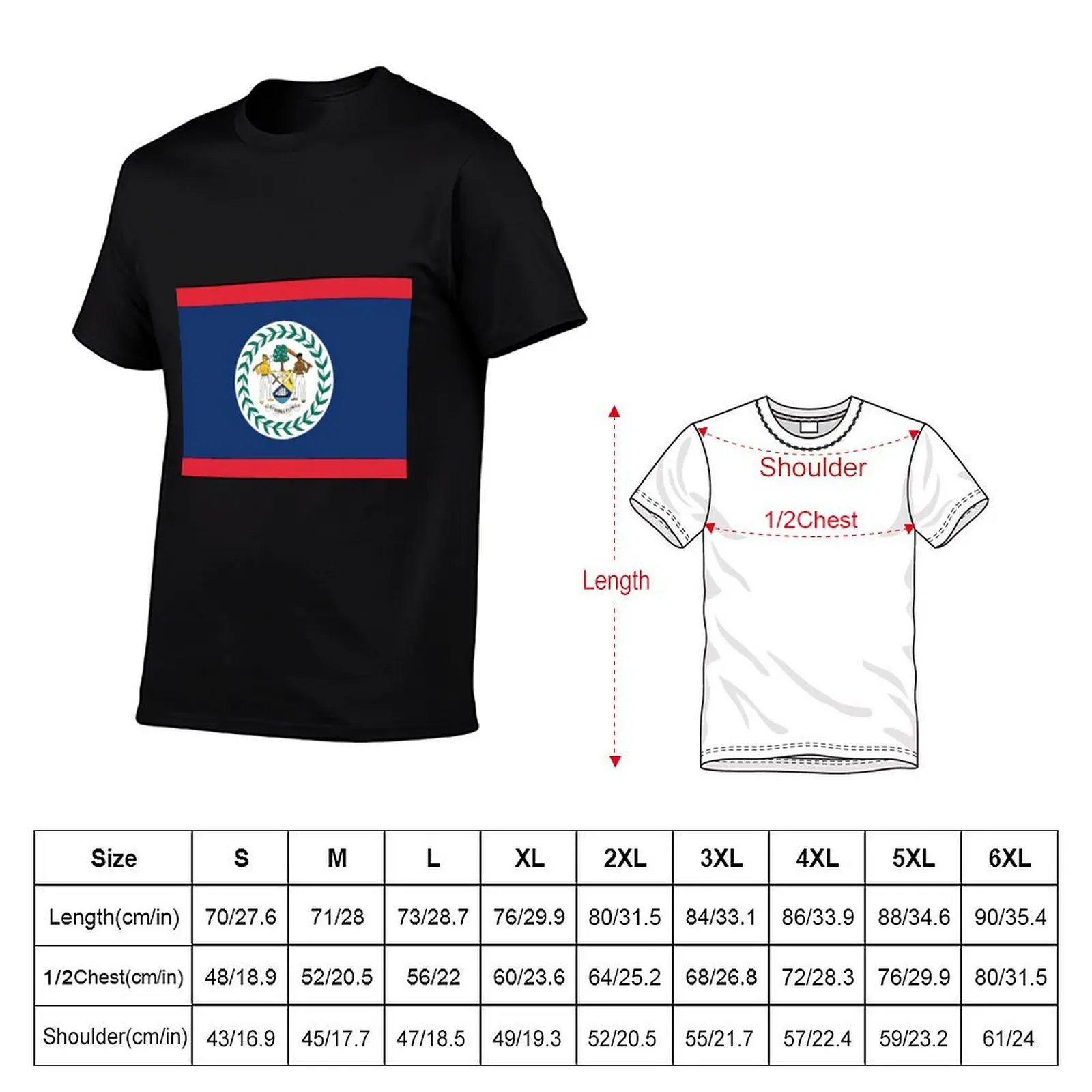 A Cultured Belize Flag T-Shirt Plus Size Street Style Tee