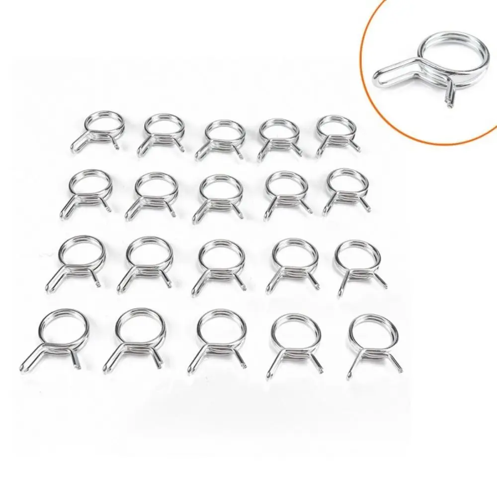 10Pcs/set Spring Clips Hose Clamp Fuel Line Sealing Pipe Clips Assortment Kit 5mm-30mm Tube Spring Clips Motorcycle Scooter