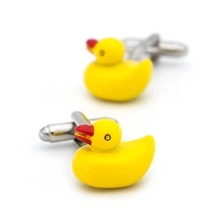 iGame Cute Cuff Links Yellow Color Duck Design Quality Brass Material Cufflinks For Men