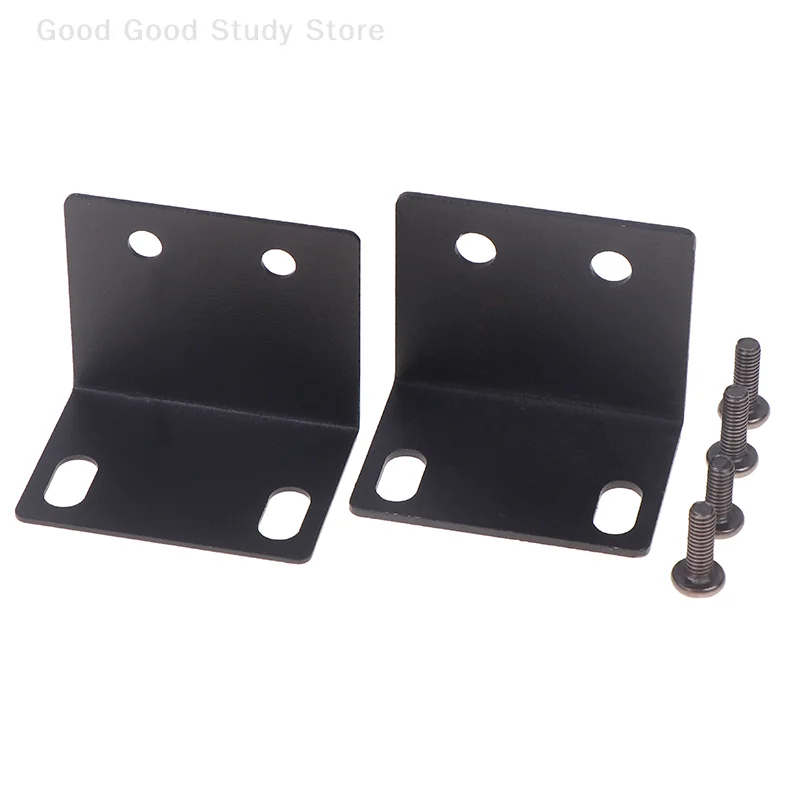 New 1 Set Metal 1U Rack Mount Ear Mounting Jointing With Screw Cap For Frame Box High Qulaity Wireless System Receiver Host