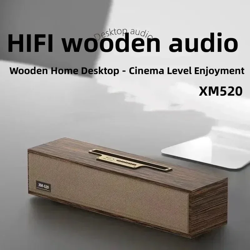 Wireless Caixa De Som Bluetooth Speaker FM Radio Vintage Wooden Portable Multi Functional Desktop Subwoofer Echo Wall AUX\TF\USB