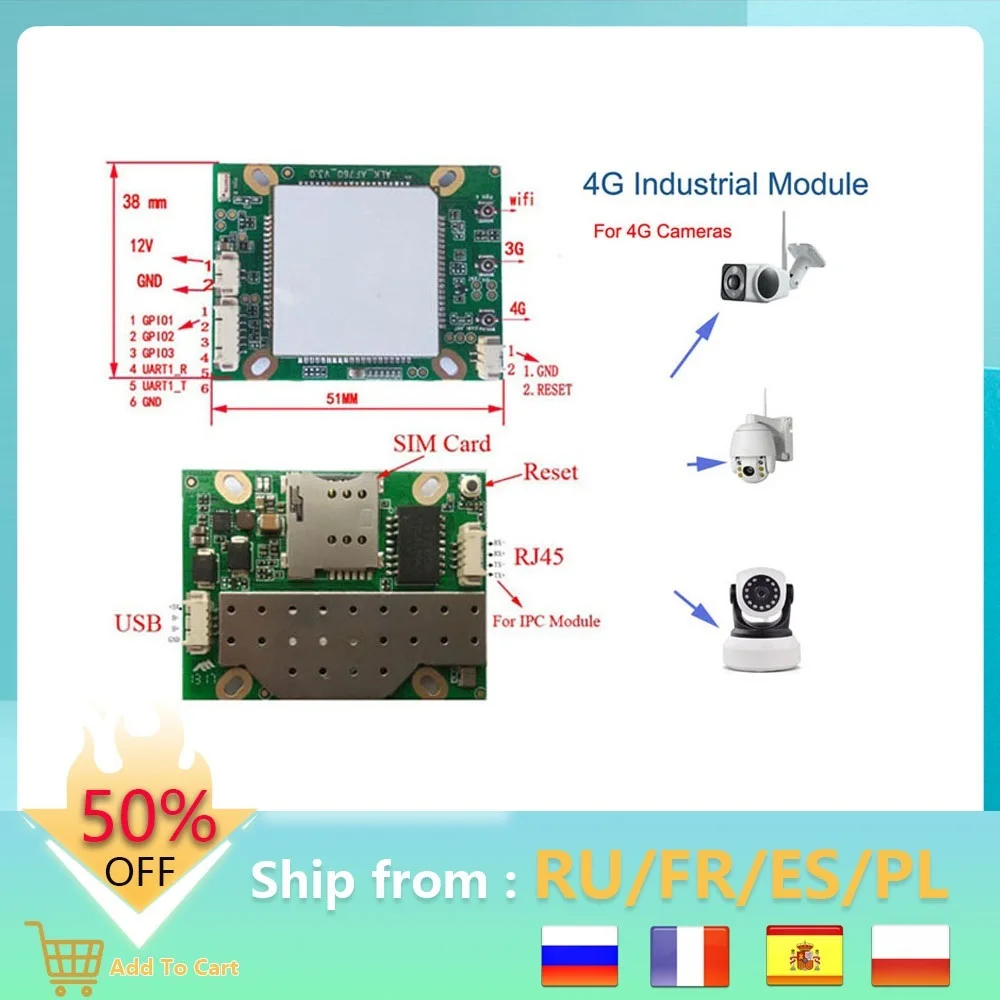 New 3G 4G Module for Wireless IP Camera Wifi CCTV Monitoring Module Group for Outdoor Camera