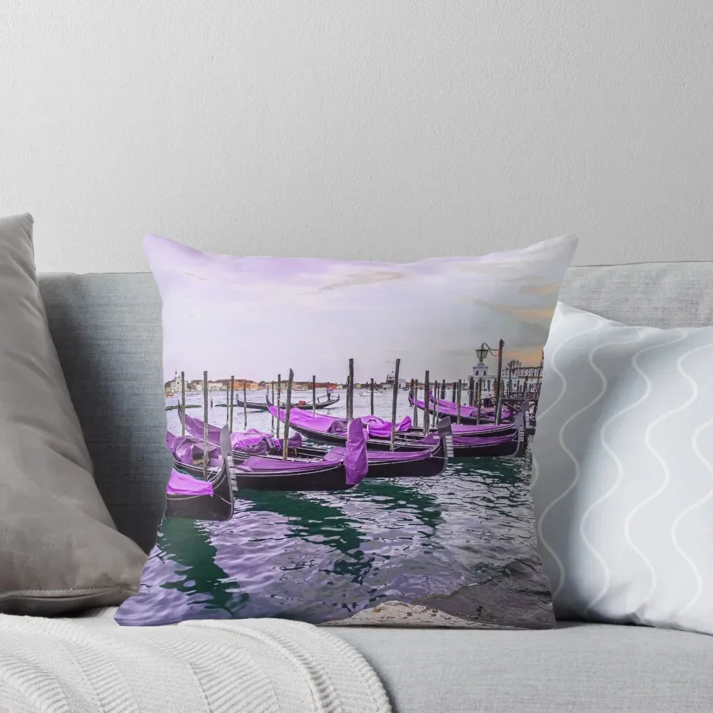 Purple Gondolas Throw Pillow Christmas Covers For Cushions luxury throw pillow covers pillow