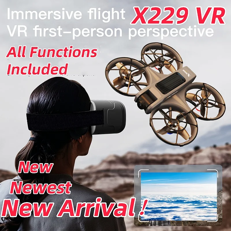 Le plus récent Drone de vente chaude VR ProfessionalHD caméra moteur sans brosse positionnement du flux optique Mini Drone enfant cadeaux gratuits verre VR