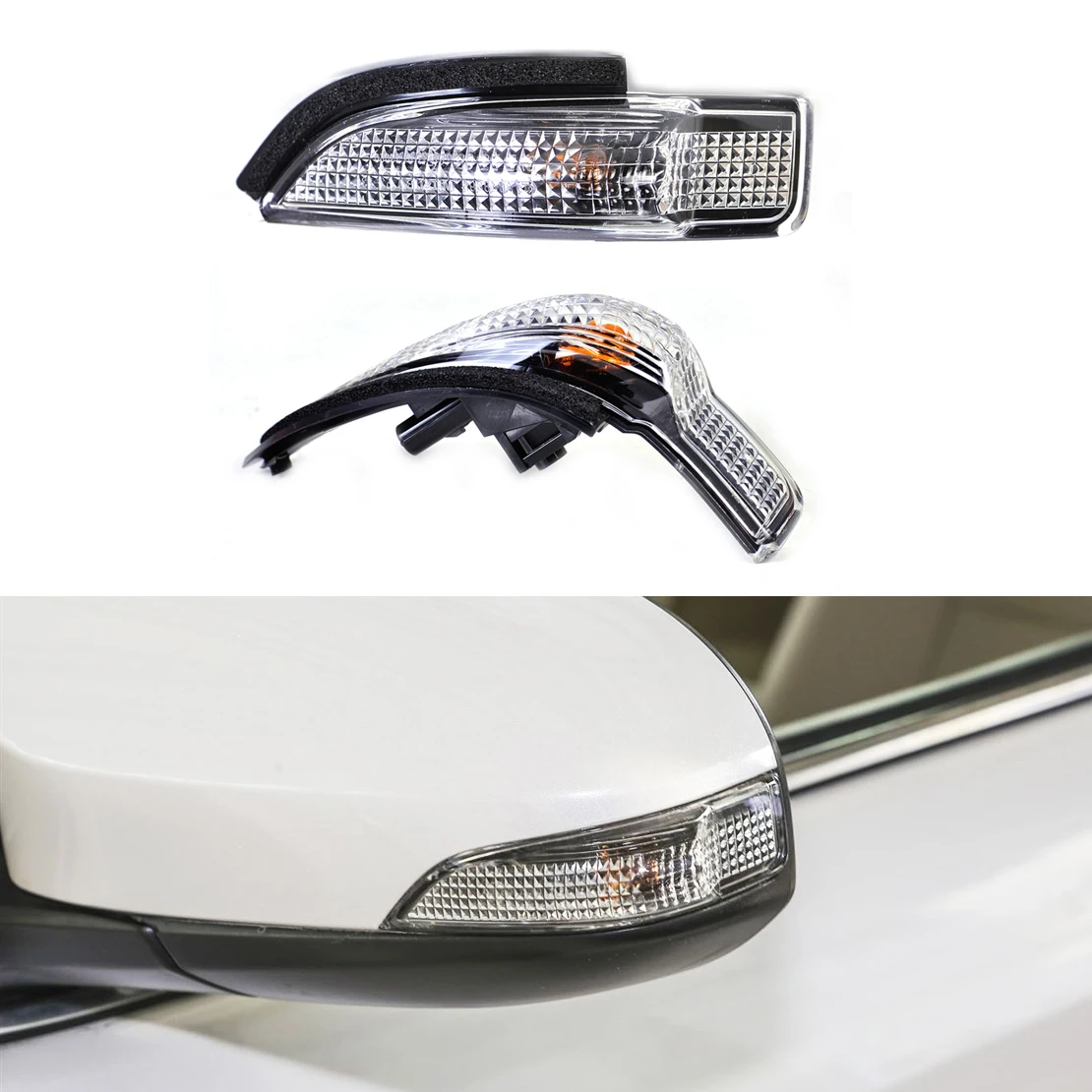 

1 пара боковых зеркал, янтарная лампа, поворотный свет, мигалка, повторитель, индикатор, подходит для Toyota Yaris