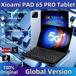 2024 New Xioami Pad 6S Pro Tablet 11inch HD 4K Android 14 16GB+1T 20000mAh 5G Dual SIM Phone Call  Bluetooth WiFi GPS WPS Tablet